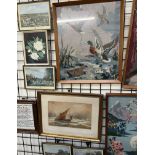 T Mortimer Sailing ships in harbour Watercolour Together with other watercolours by the same artist,