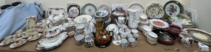 A large lot including an T G Green & Co Over the hill pattern coffee set,