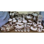 A Royal Albert Old Country Roses pattern part tea and dinner service comprising plates, tureens,