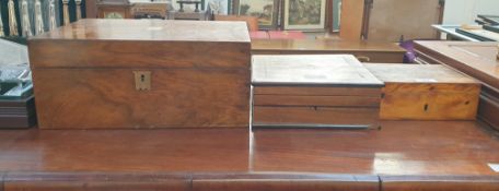 A Victorian walnut lap top desk,