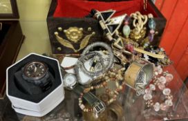 A Casio Baby G wristwatch together with other watches and a collection of costume jewellery