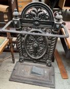 A cast iron stick stand,