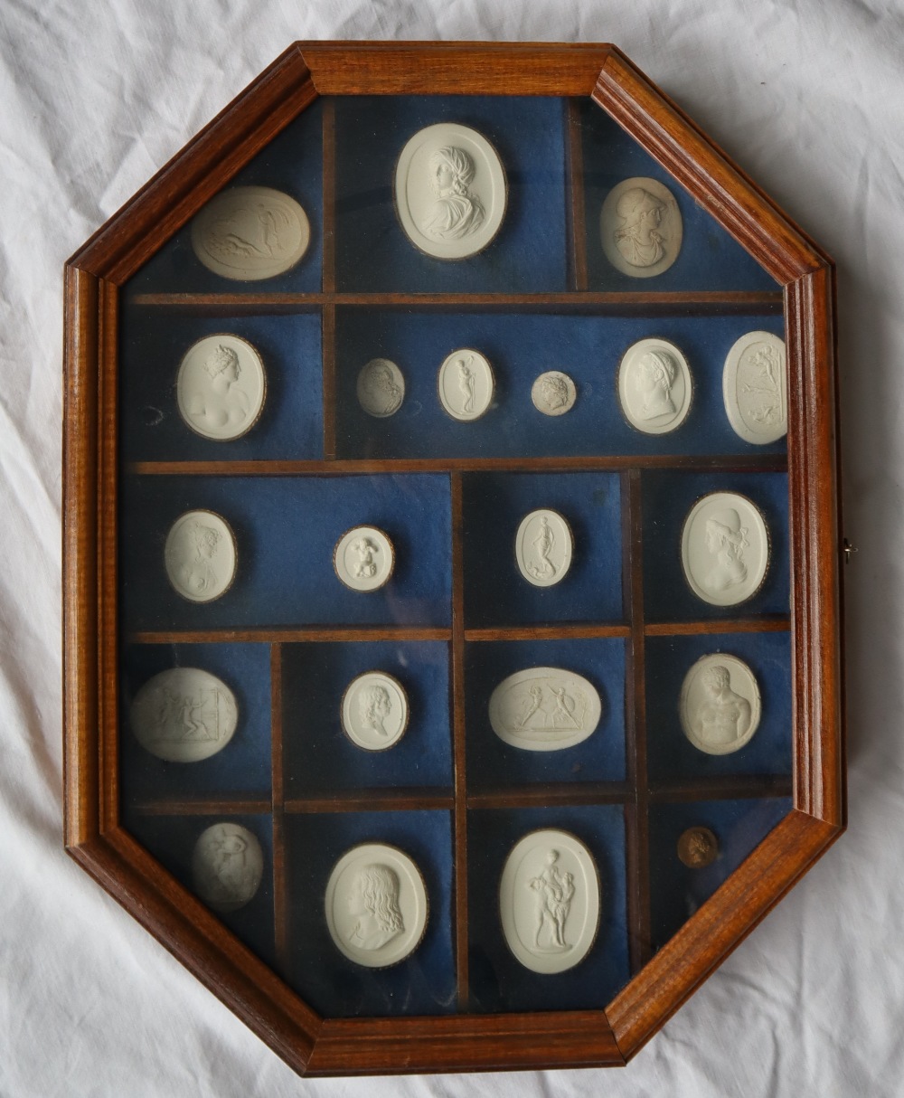 A collection of Grand Tour plaster portraits of varying sizes, - Image 2 of 2