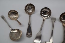 A set of three William IV Irish silver sauce ladles, Dublin, 1833,