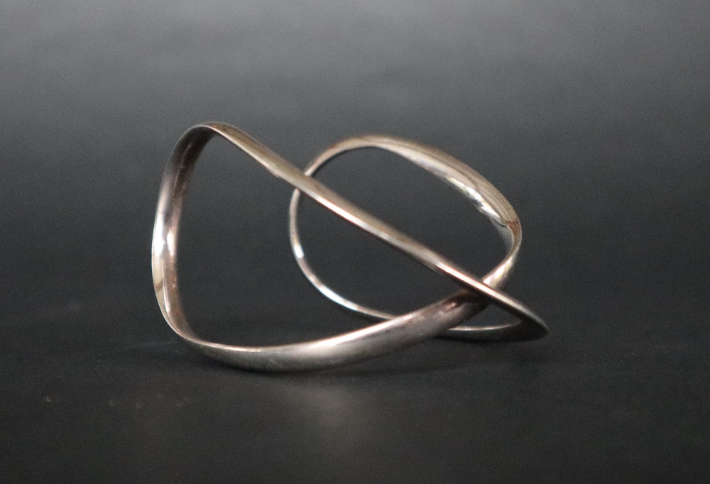 A Georg Jensen silver infinity bangle No 452A, - Image 4 of 4