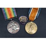 Two World War I medals including the British War Medal and the Allied Victory Medal issued to 10763