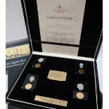 The 2015 Queen Elizabeth II Longest Reigning Monarch Portrait Collection four sovereign set, No.