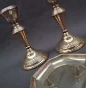 A pair of Elizabeth II silver candlesticks, Birmingham, 1988,