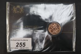 An Elizabeth II Gold Bicentenary Sovereign dated 2017,