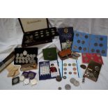 A collection of coins including a 1994 Brilliant uncirculated coin collection,