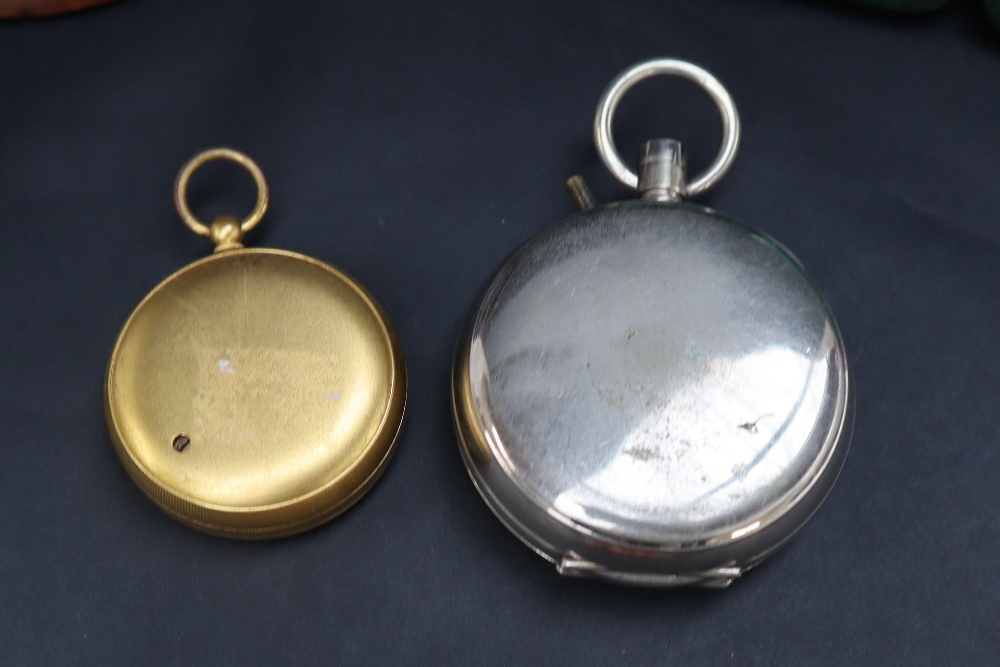 A gilt metal compensated pocket barometer, with a silvered dial, - Image 5 of 7