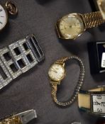 A lady's 14ct gold Tissot wristwatch together with a 9ct gold Pentima wristwatch,