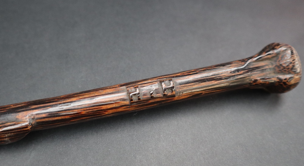 A hardwood pace stick, carved with "Panama, H.H. - Image 4 of 5