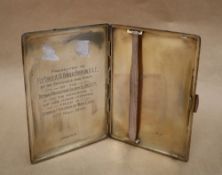 ***Unfortunately this lot has been withdrawn from sale*** A George V silver cigarette case of
