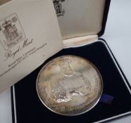 A 400th anniversary of the translation of the Bible into Welsh silver commemorative medal,