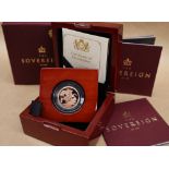 An Elizabeth II United Kingdom 2018 gold proof sovereign,