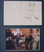 Her Majesty Queen Elizabeth II a 1994 signed Christmas card,