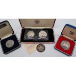 A 100th anniversary of the settlement of Iceland 784-1974 two coin set,