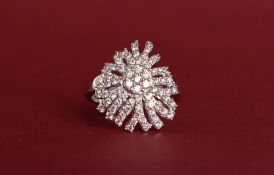 Gemporia - An 18ct white gold Tomas Rae diamond cluster ring,