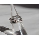 A solitaire diamond ring, the round brilliant cut diamond approximately 0.