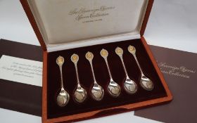 The Sovereign Queens spoon Collection, Members edition containing six silver spoons,