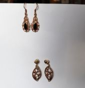 A pair of Clogau 9ct gold drop earrings,