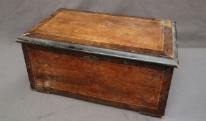A 19th century Swiss rosewood music box, the 15.