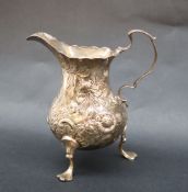 A 19th century silver baluster cream jug,