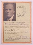 Olympics - an identity card for the IXe Olympiade Amsterdam 1928 - Carte D'Identite valable du 1