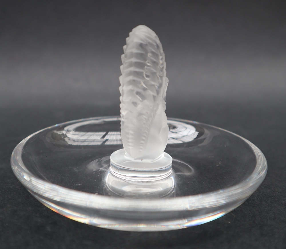 A Lalique pin tray with a central squirrel, marked Lalique France, - Image 3 of 5