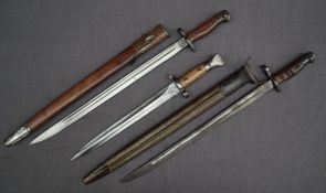 A British Army 1907 pattern bayonet by Wilkinson, the straight fullered blade,