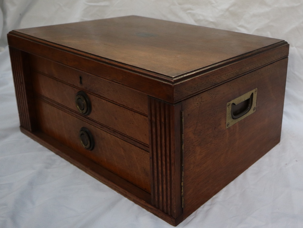 A Dixon electroplated part flatware service in three tiers contained in an oak cabinet, - Image 7 of 7