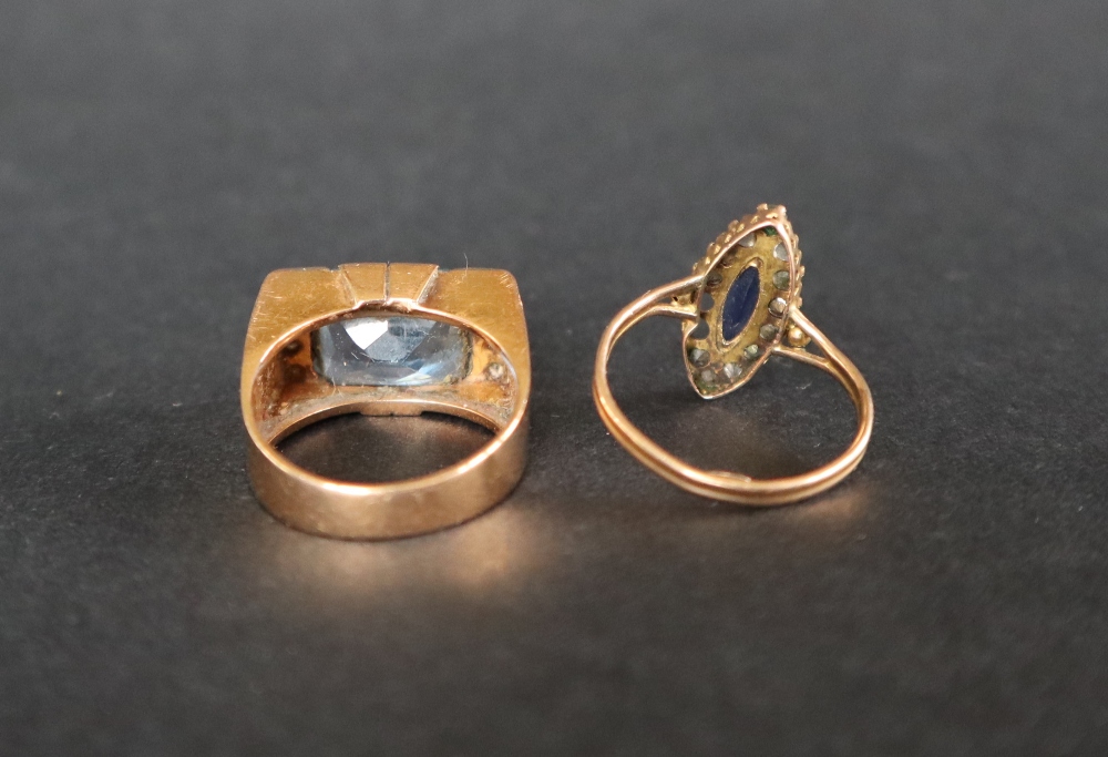 An 18ct gold topaz and diamond dress ring, - Image 7 of 7