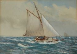 Montague Dawson Sailboat racing, No.