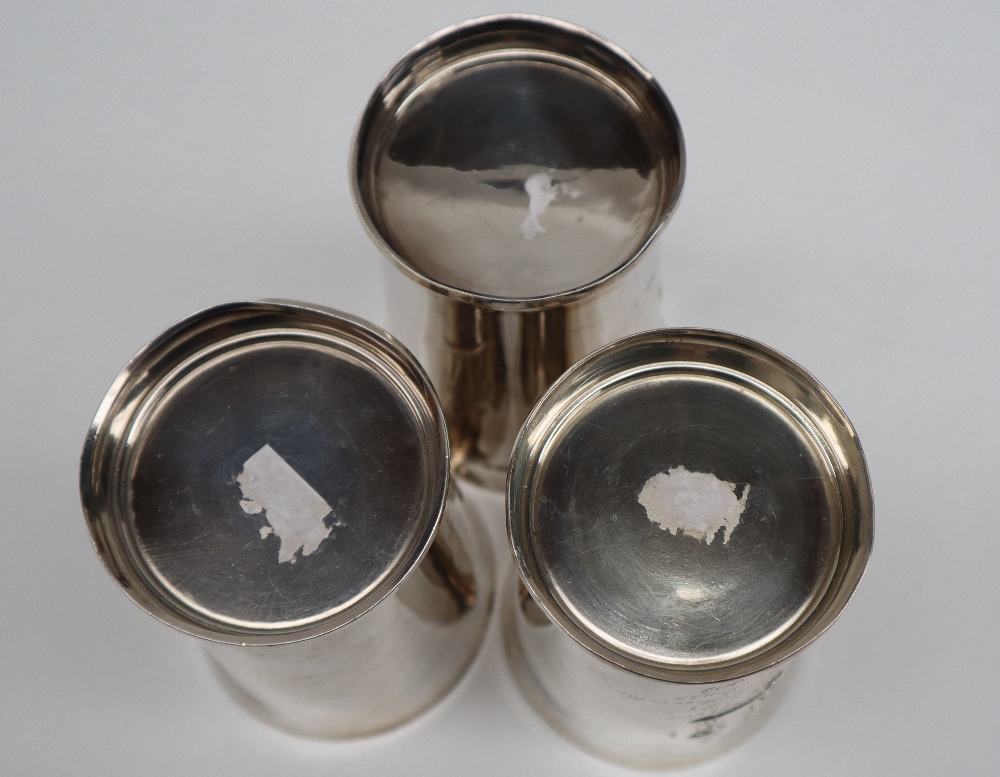A set of three Edward VII silver goblets, for the National Rifle Association, - Image 5 of 5