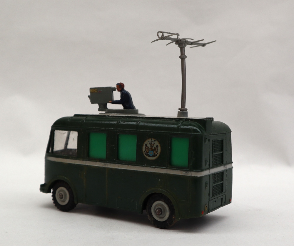 A Dinky Supertoys 968 BBC TV Roving Eye Vehicle, dark green body, grey grooved hubs, BBC crest, - Image 4 of 4