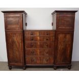 A Victorian mahogany wardrobe / chest of drawers,