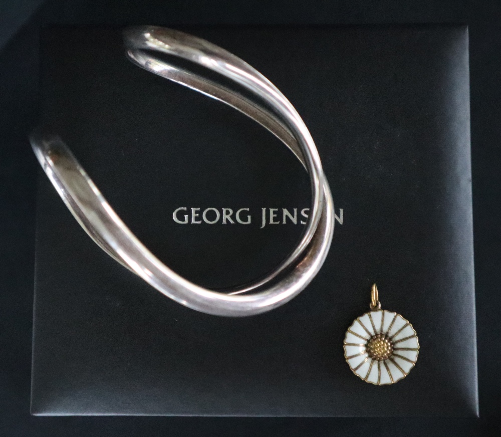 A Georg Jensen silver infinity bangle No 452A, - Image 2 of 4