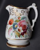 A 19th century English porcelain moulded jug,