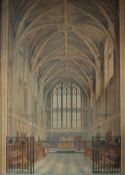 Attributed to Arthur Crofts An architectural interior scene Watercolour 84 x 61.