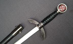 A reproduction German sword, with a stainless steel blade,