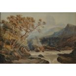 J Constance In the Lledr valley, North Wales Watercolour Signed and dated 1873 33.