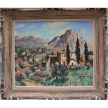 Henri Edouard Bargin (1906-1980) Vence-Mas Provencal et la Bas de St.