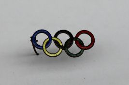 Olympics - an enamel badge of the Olympic Rings