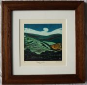 Helen Brown Poppy Hill A limited edition woodcut print No.