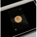 A 2015 gold sovereign produced for the birth of The Princess Charlotte Elizabeth Diana of Cambridge