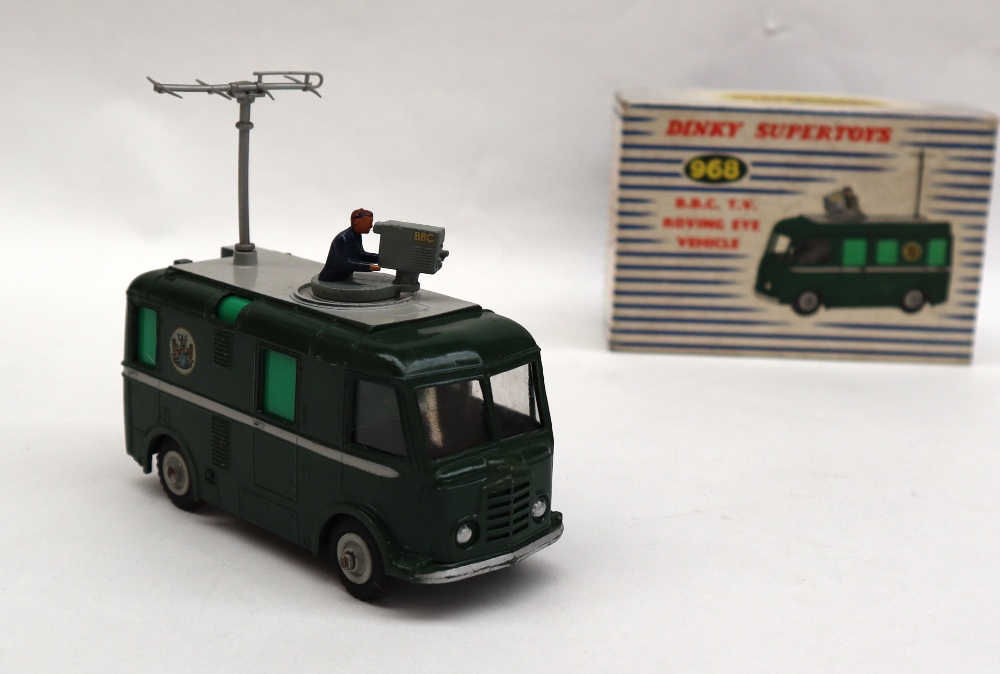 A Dinky Supertoys 968 BBC TV Roving Eye Vehicle, dark green body, grey grooved hubs, BBC crest, - Image 2 of 4