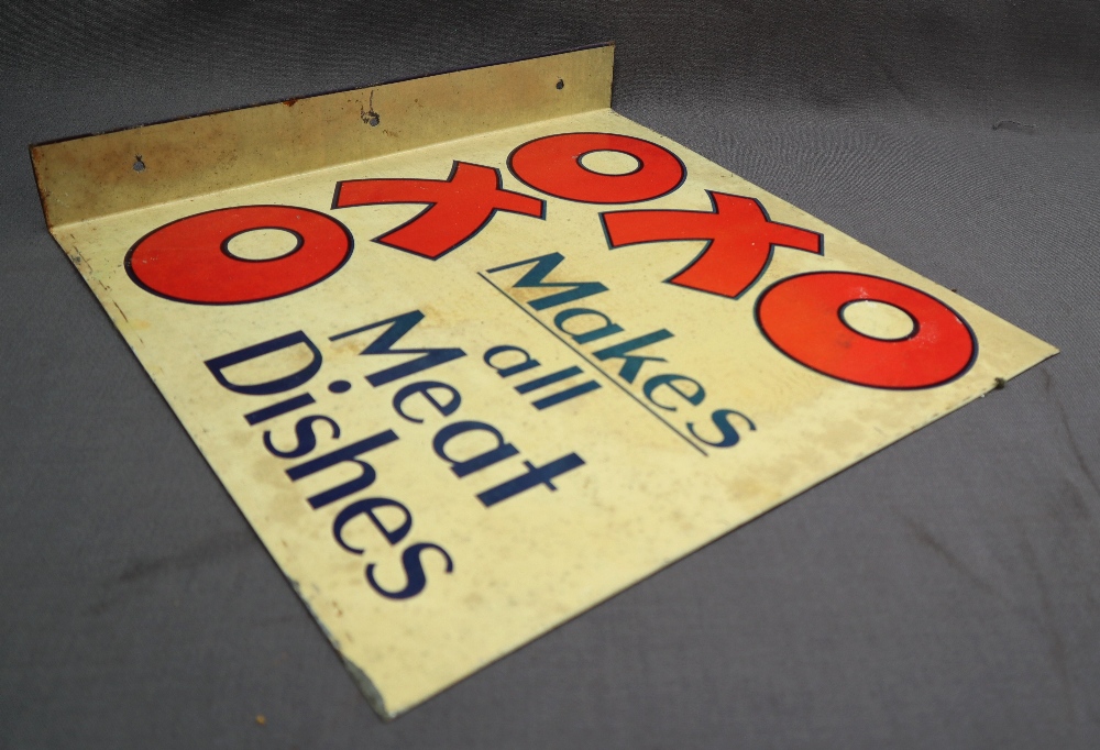 A tin plate "OXO cube" double sided advertising sign, 34.5 x 34. - Image 2 of 3