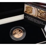 A Queen Elizabeth II 1980 Gold double sovereign in proof quality,