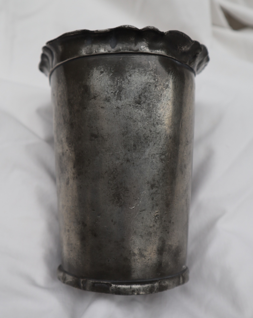 Emperor Francis Joseph I of Austria pewter foot washing beaker, of flared tapering form, - Image 8 of 15
